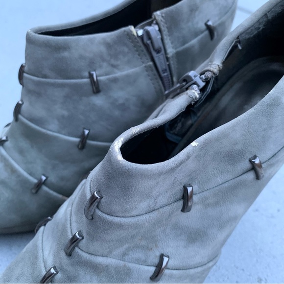 Studded Peep Toe Booties - Size 6 - Picture 4 of 4